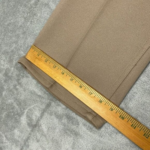 Vintage Levis Action Slacks Brown Polyester Trousers W36 L31 USA-Made a0183 - Picture 6 of 10